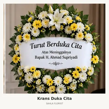 Krans Bunga Duka Pondok Bambu