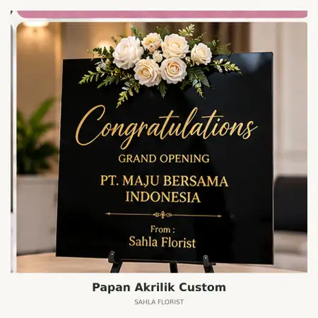 Papan Bunga Akrilik Pondok Bambu